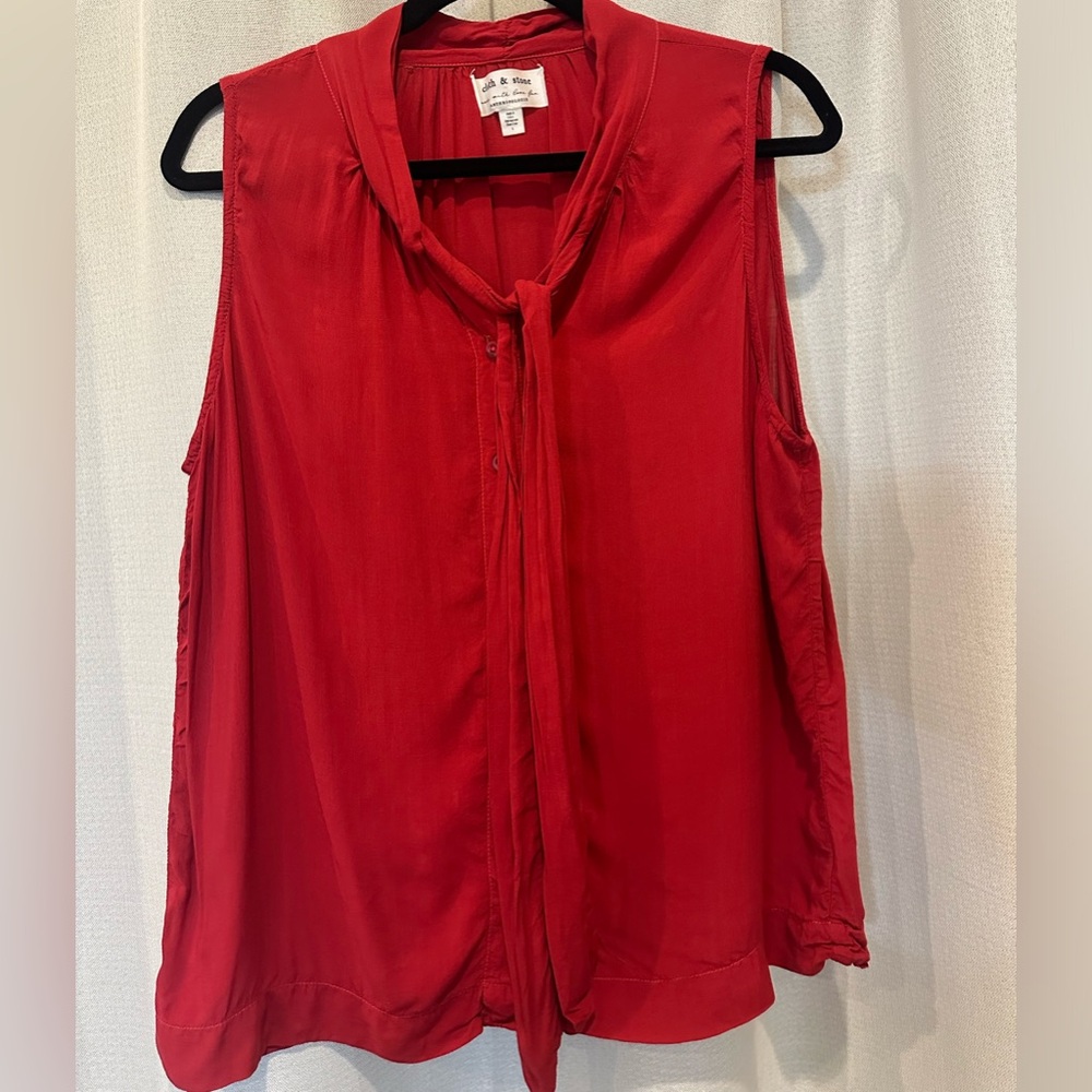 Cloth & Stone Anthropologie Tie Blouse